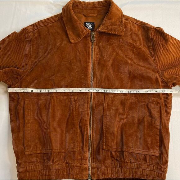 BDG Urban Outfitters Chestnut Cropped Corduroy Bomber Jacket Size Small - Picture 9 of 11
